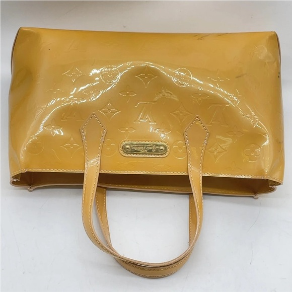 Louis Vuitton Vernis Yellow Wilshire PM Hand Bag - Picture 4 of 13